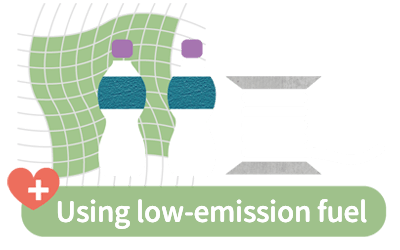 Using low-emission fuel